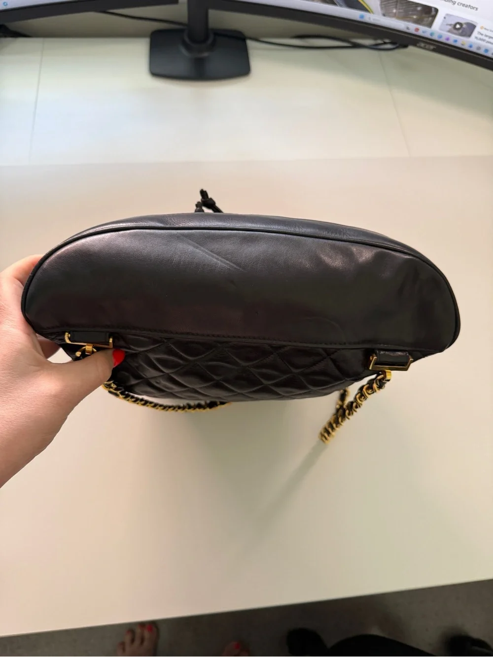 Vintage CHANEL Black Quilted Lambskin Backpack with Gold CC Hardware